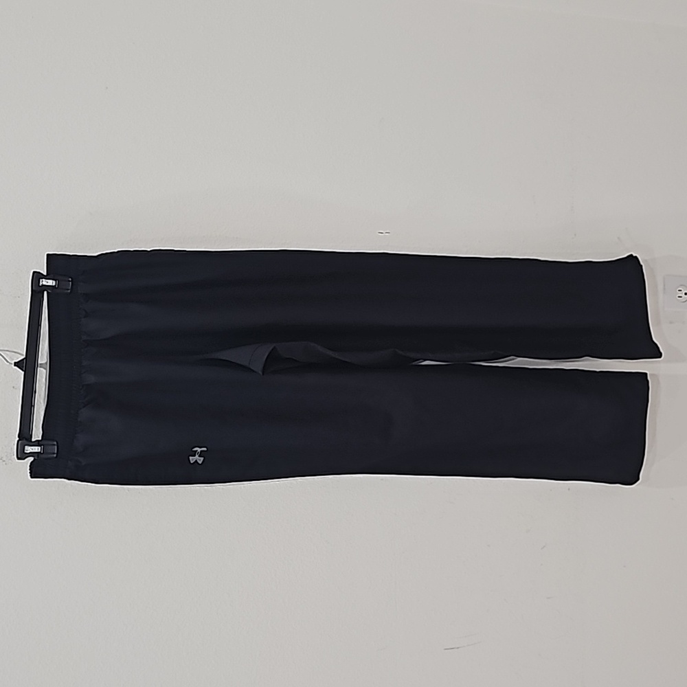 Under Armour Pants Mens Size M Black Lined Warmup Zip Ankle Spellout